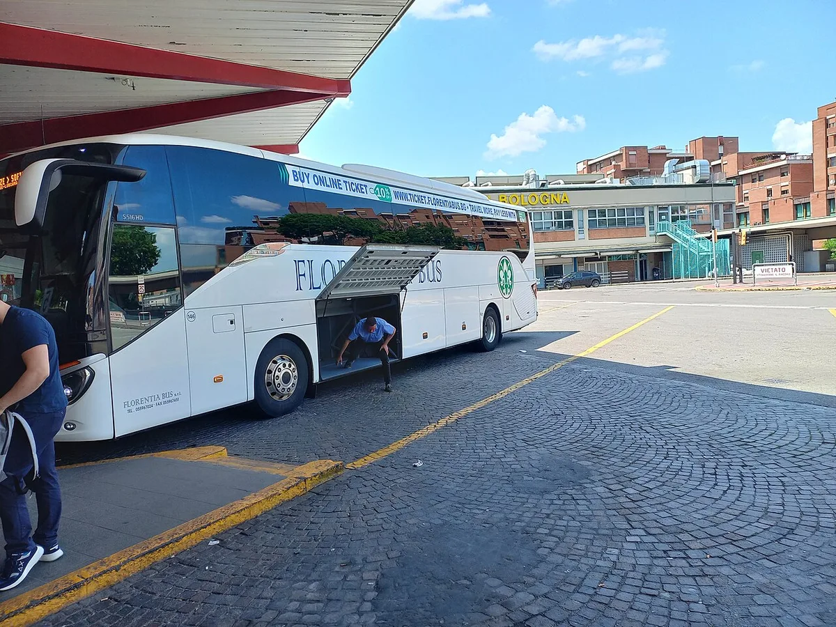 Florentia coach at Bologna bus station