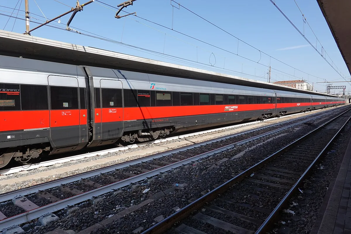 Train alongside surface tracks at Bologna Centrale