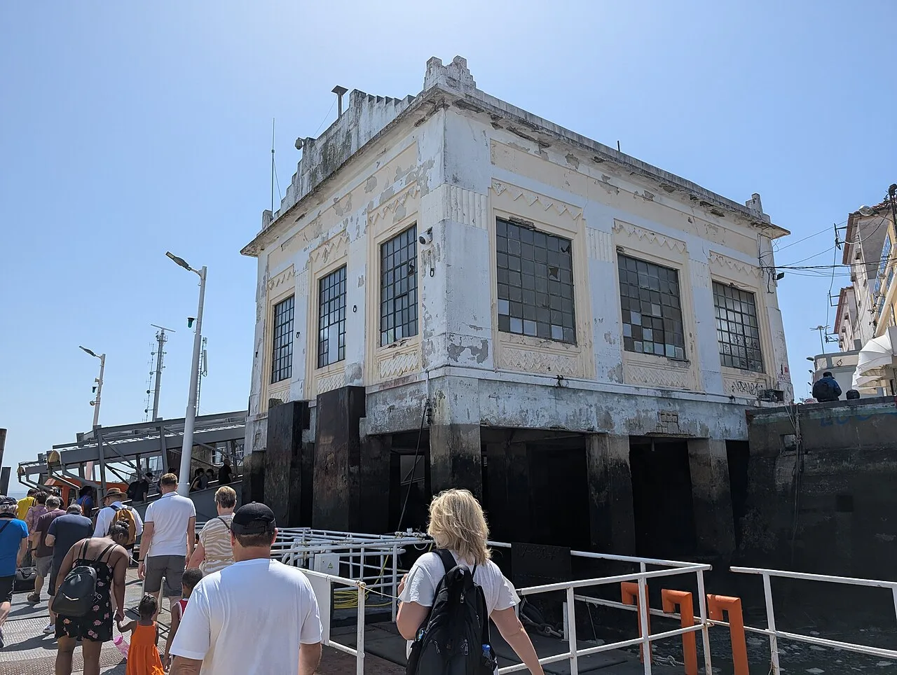 Ferry-terminal building at Cacilhas on the south bank of the Tagus